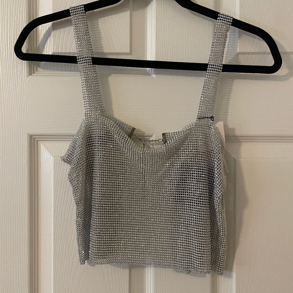 Rhinestone Crop Top